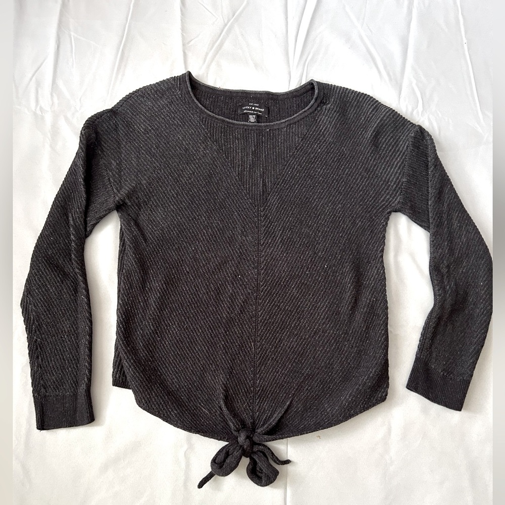 Lucky Brand tie front sweater size XS